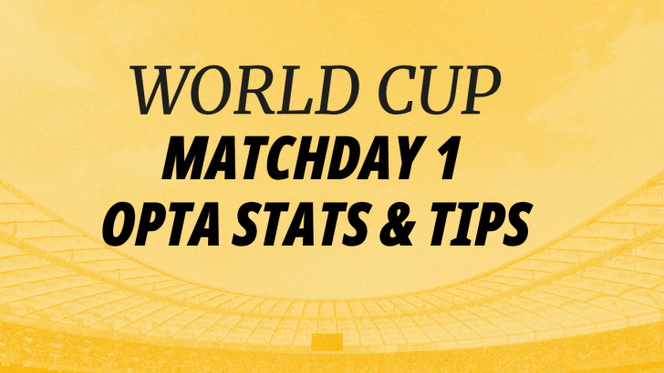 Image for World Cup Matchday 1 Opta stats and tips